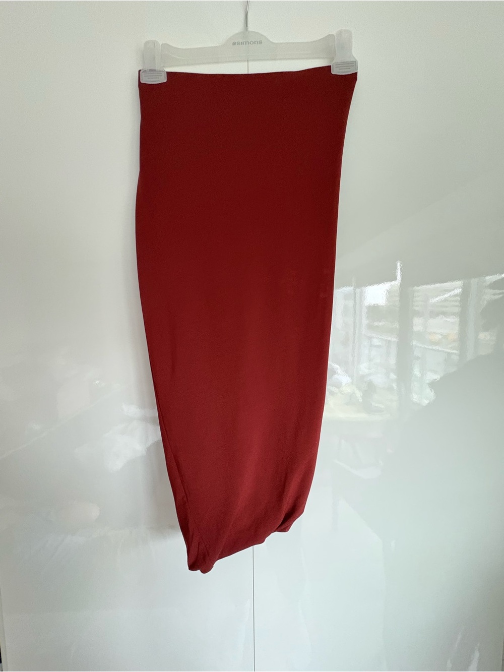 T BY ALEXANDER WANG Maroon Midi Skirt, size S - Picture 5 of 9